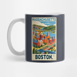 A Vintage Travel Art of Boston - Massachusetts - US Mug